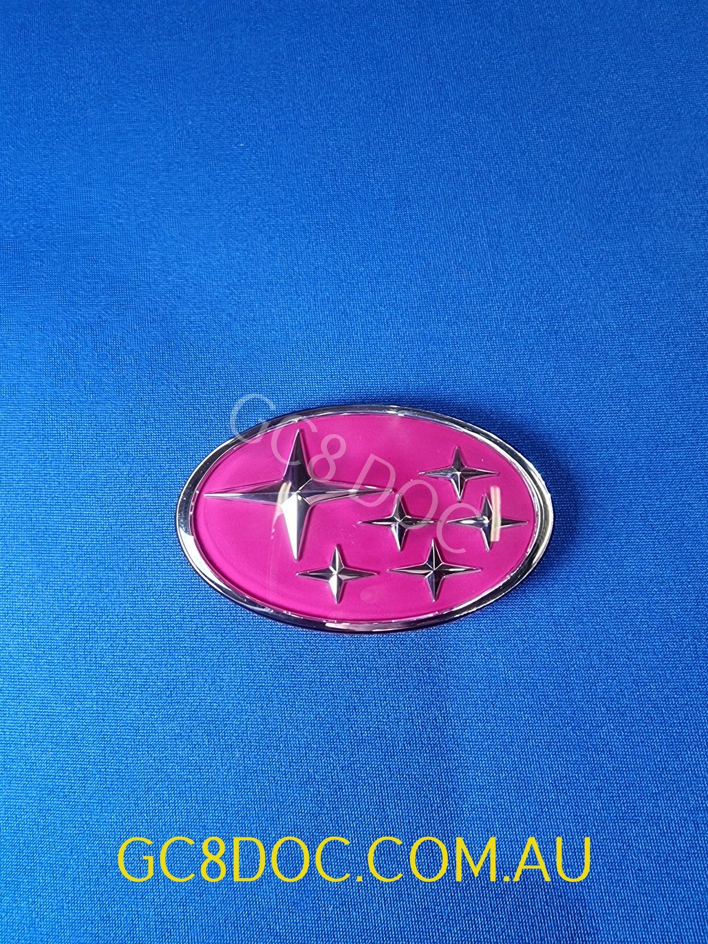 RCM Subaru STI Pink Stars Front Grille Badge for Impreza 92-00 OEM P/N STS045500090