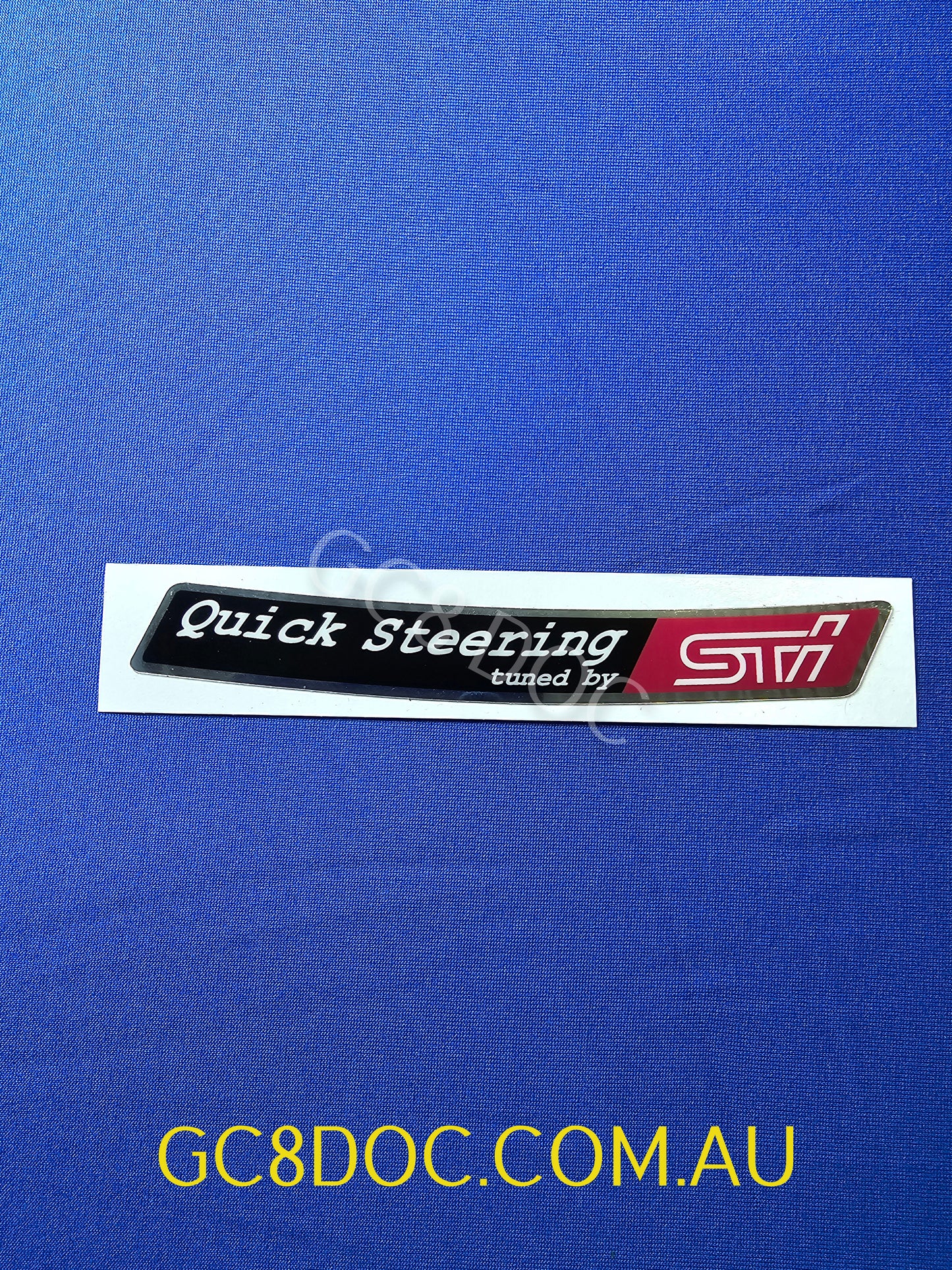 0GC8/GF8 and GD Quick Steering by STI Sticker OEM P/N 91572FE000 93080FA960
