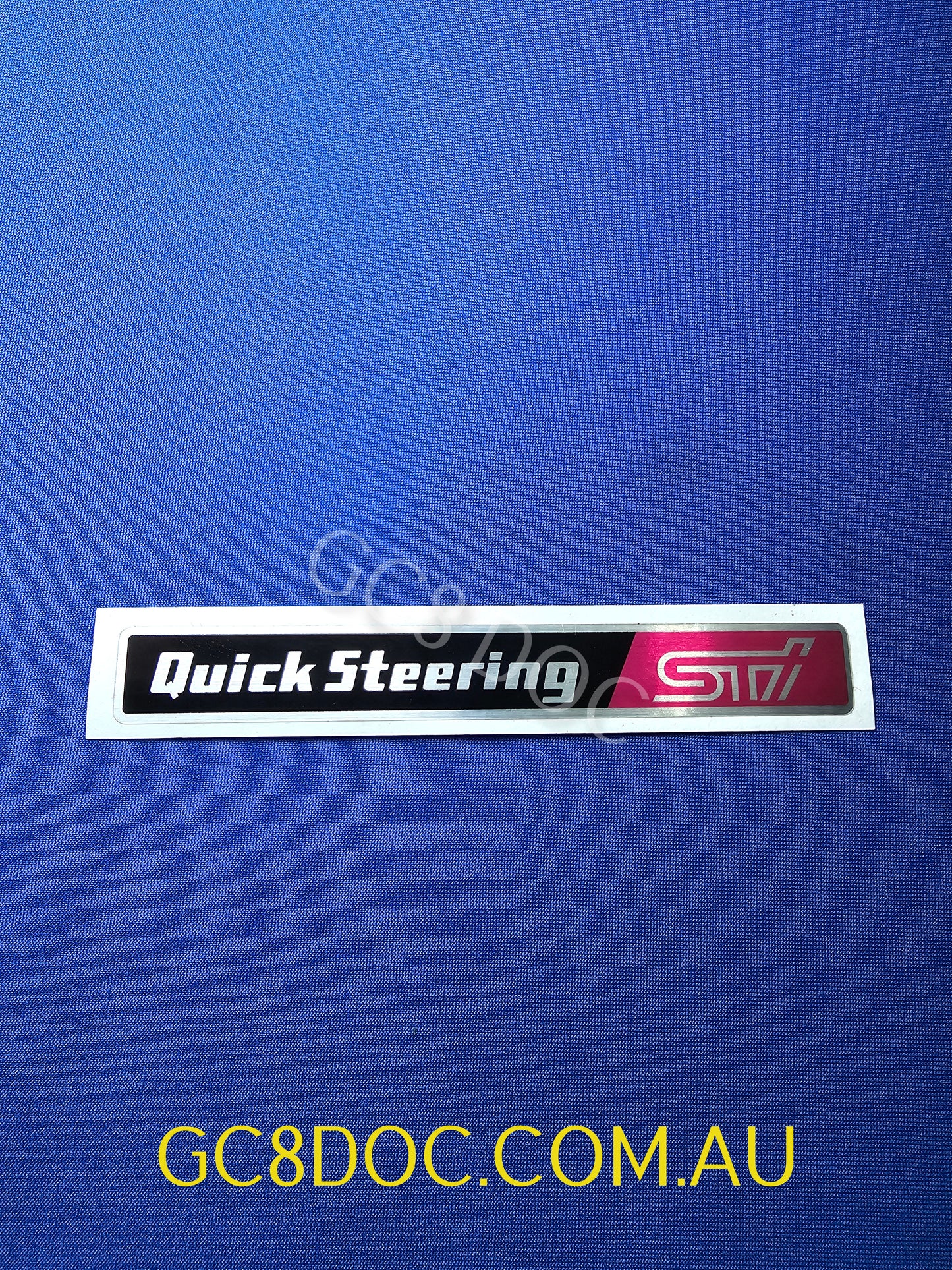 0GC8/GF8 and GD Quick Steering by STI Sticker OEM P/N 91572FE000 93080FA960
