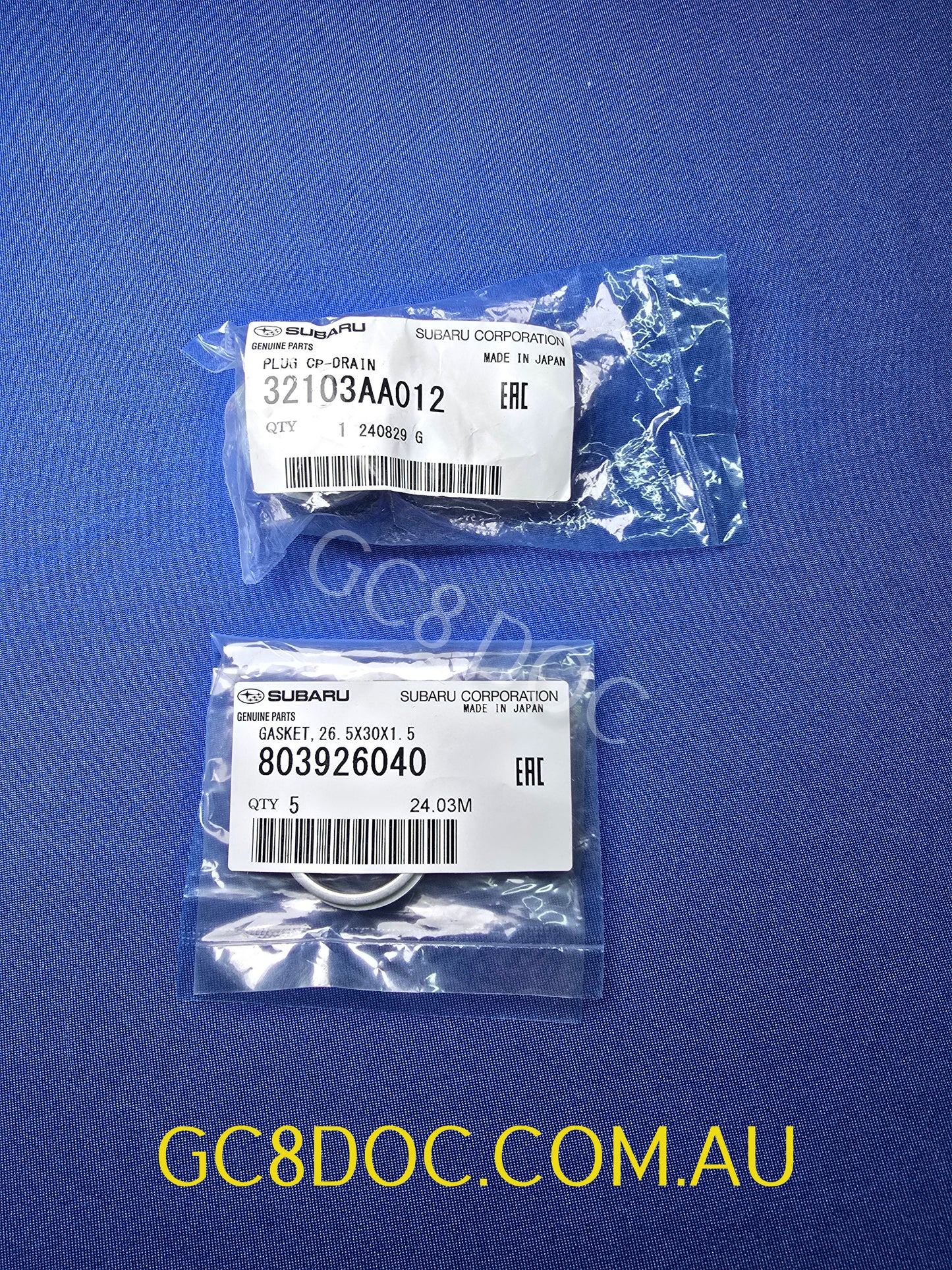 Subaru Impreza 92-06 GC8 GF8 GM8 GD WRX STI 22B Plug & Gasket Transmission Oil Sump 32103AA012 803926040