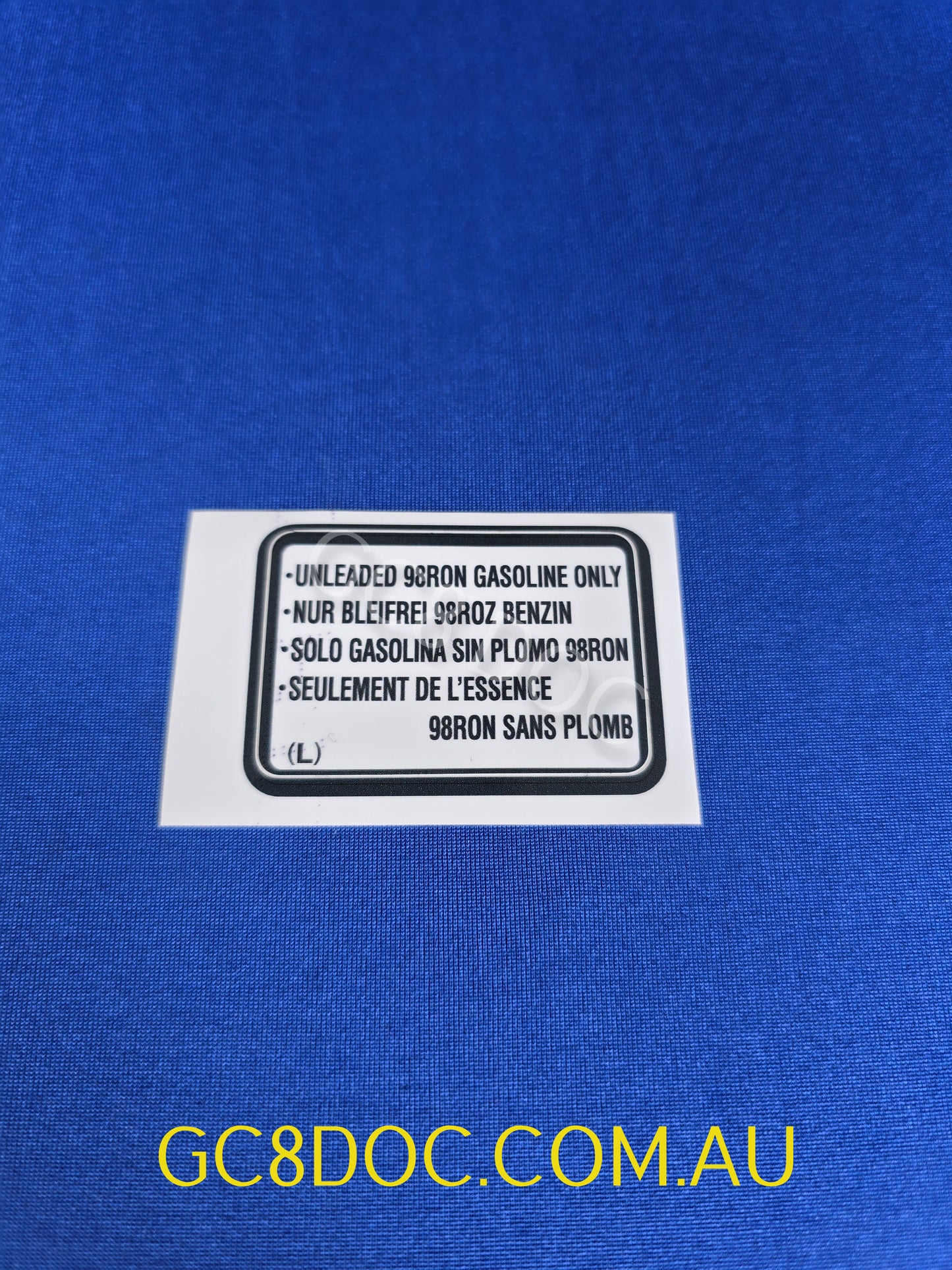 Replica Fuel Octane Sticker Label OEM P/N 10024AA190 / 10024AA040 For Subaru Impreza 92-00