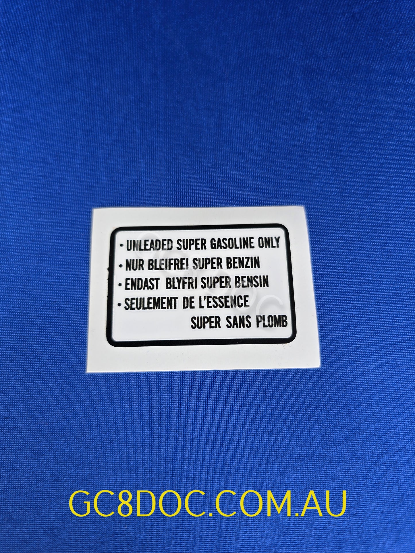 Replica Fuel Octane Sticker Label OEM P/N 10024AA190 / 10024AA040 For Subaru Impreza 92-00