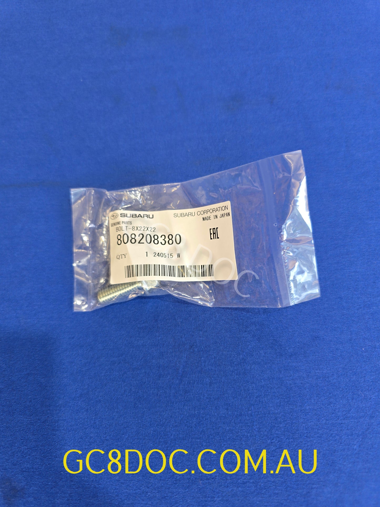 Subaru Tensioner Bracket Bolt 808208380