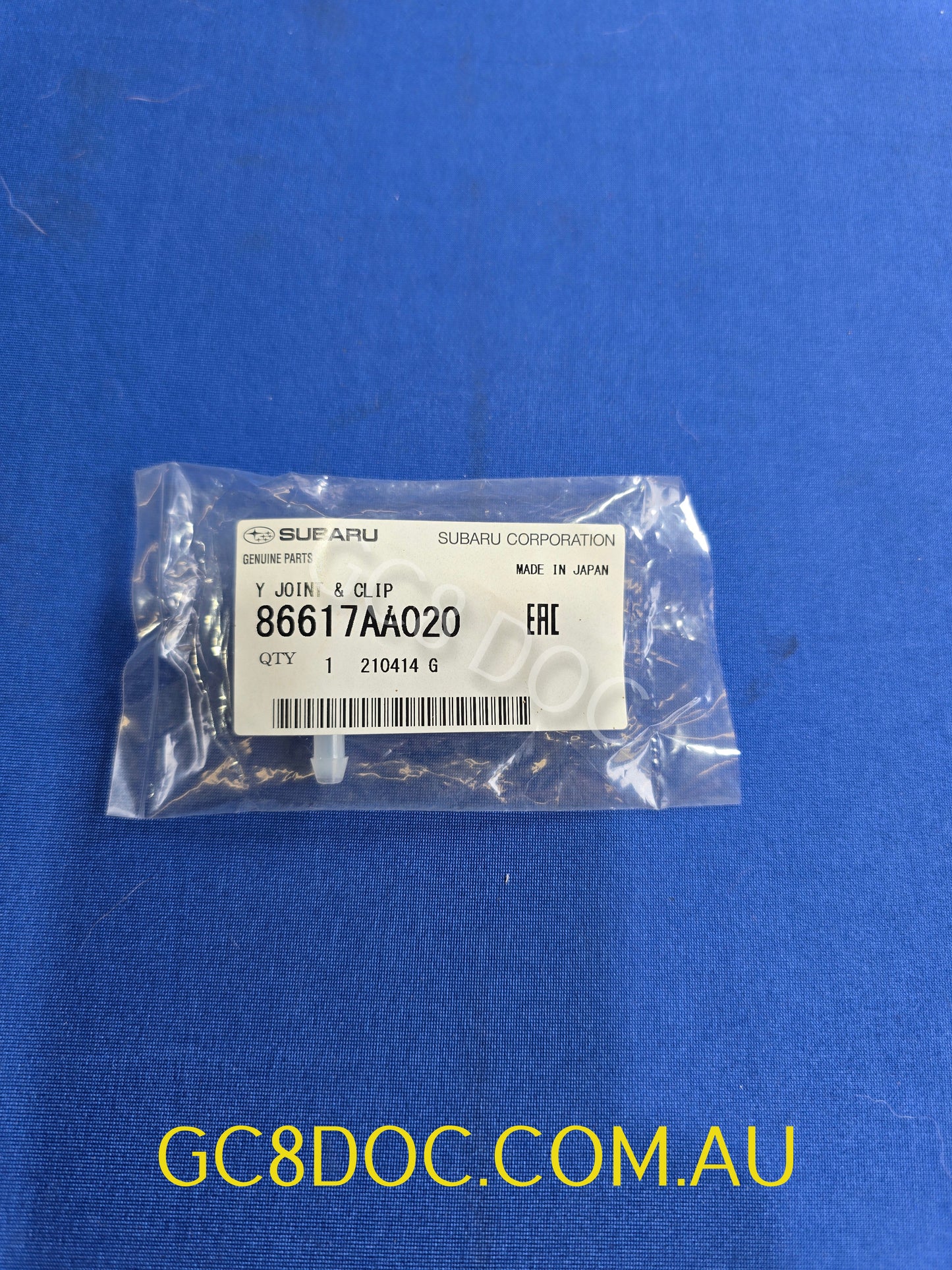 Subaru Windscreen Washer Hose Y Joint Clip 86617AA020