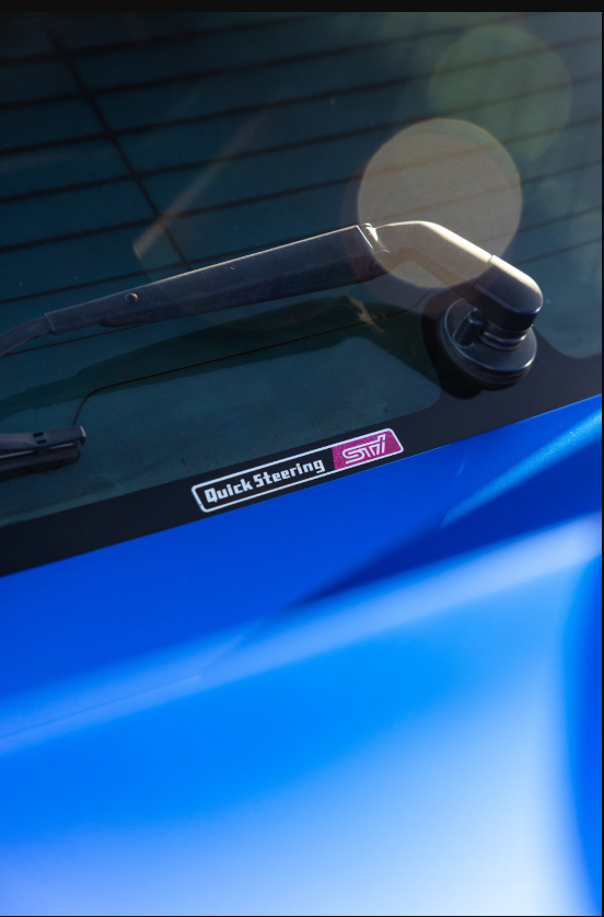 0GC8/GF8 and GD Quick Steering by STI Sticker OEM P/N 91572FE000 93080FA960
