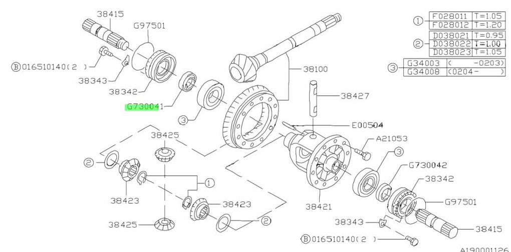 Subaru Impreza 97-04 GC8 GF8 GM8 GD Seal Front Drive Shaft RH 806730041