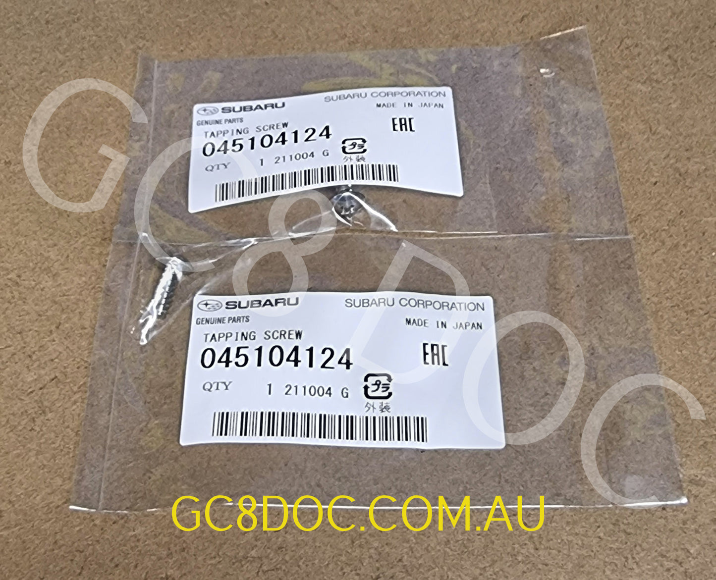 Subaru Impreza GC8/GF8 92-00 Parking Lights / Corner Lights Tapping Screw 045104124