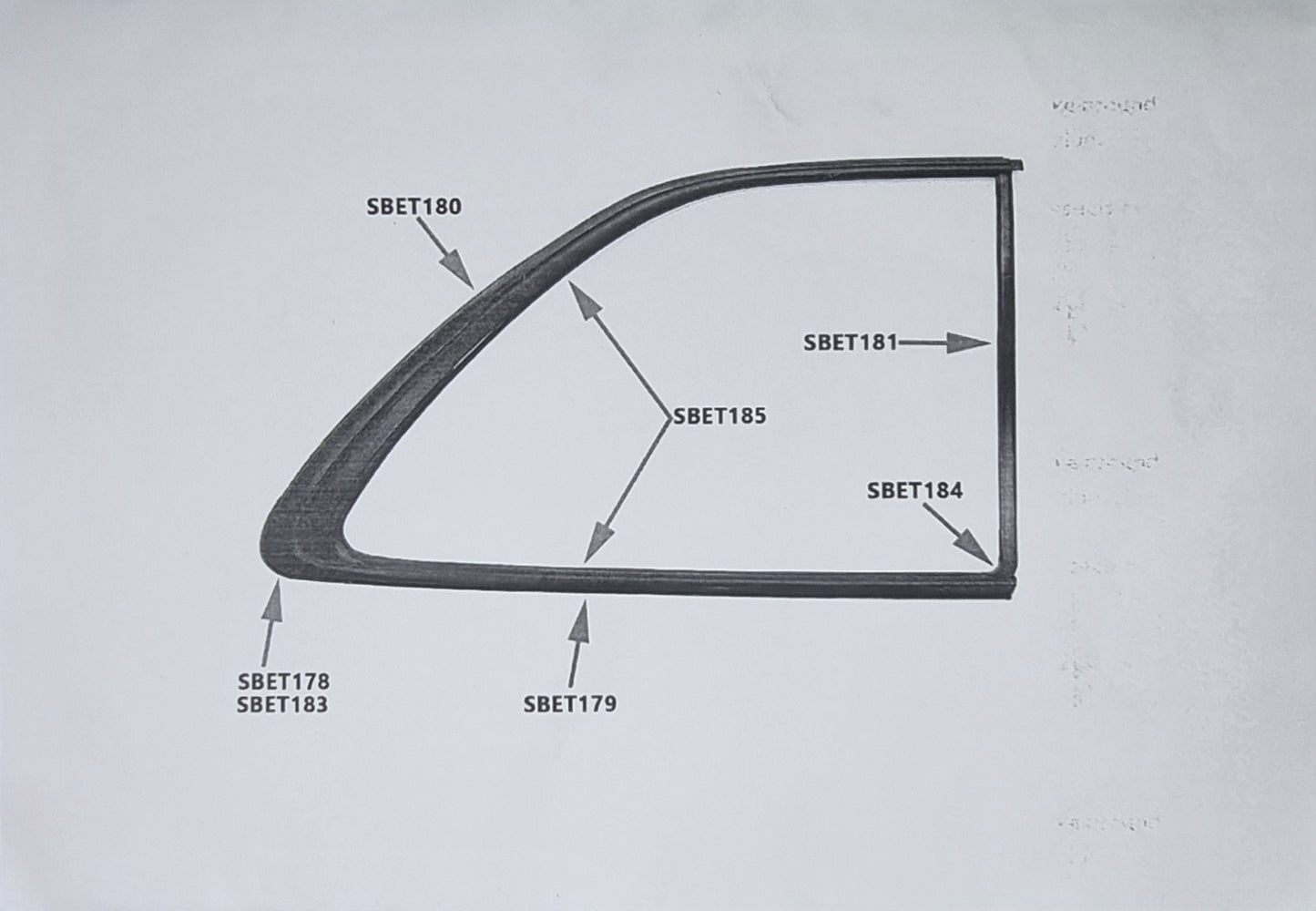 Subaru Impreza 96-00 2DR Rear Quarter Surround Trim Full Seal Kit