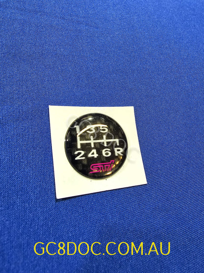 GC8 GD STI Domed Shifter Pattern 5MT 6MT