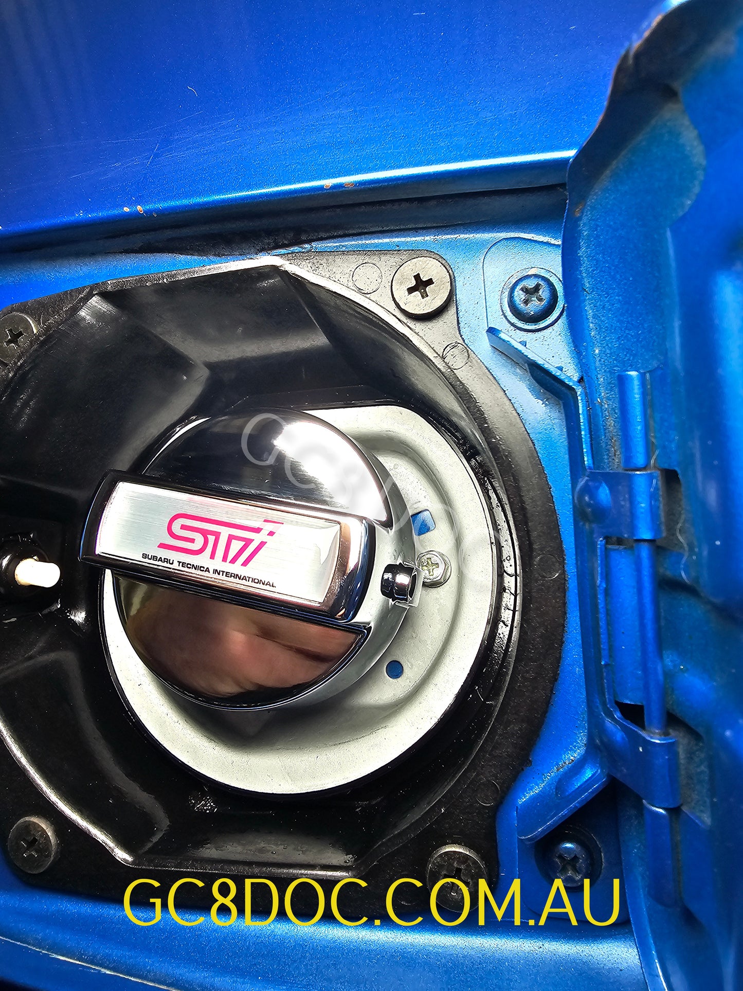 Replica STI Fuel Cap Cover For Subaru Impreza 92-00