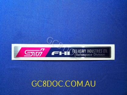 STI FHI Aerospace Division Carbon Fibre Strut Bar Sticker