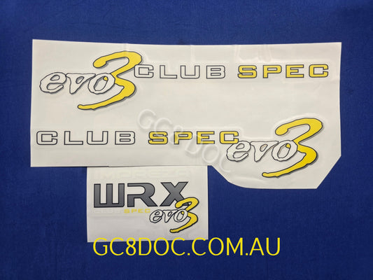 WRX Club Spec 3 Door Pairs +Tailgates Set