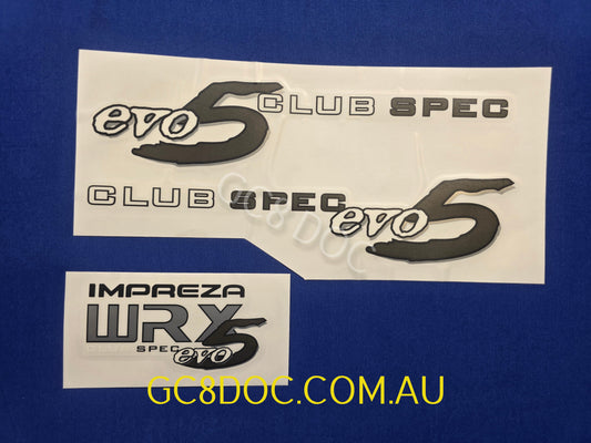 WRX Club Spec 5 Door Pairs + Tailgates Set