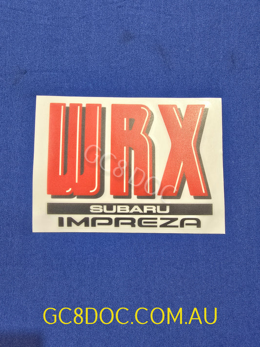 WRX GC8/GF8 Wagon and Sedan Tailgate Stickers V2 "Bubble" Versions