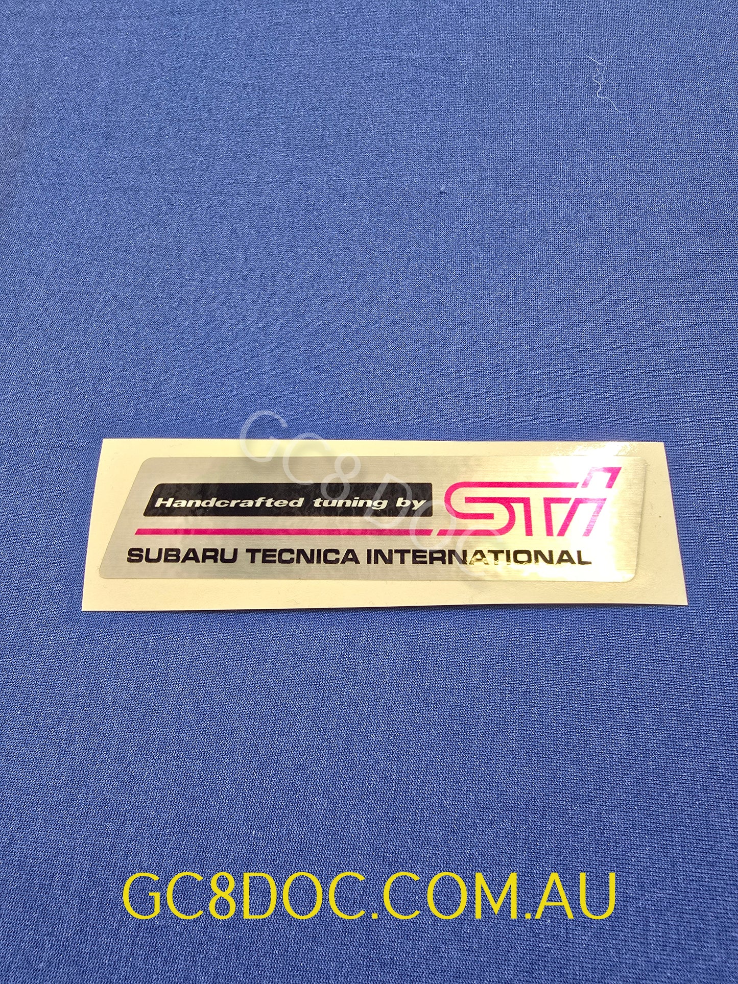 Handcrafted & Tuned By STI Sticker