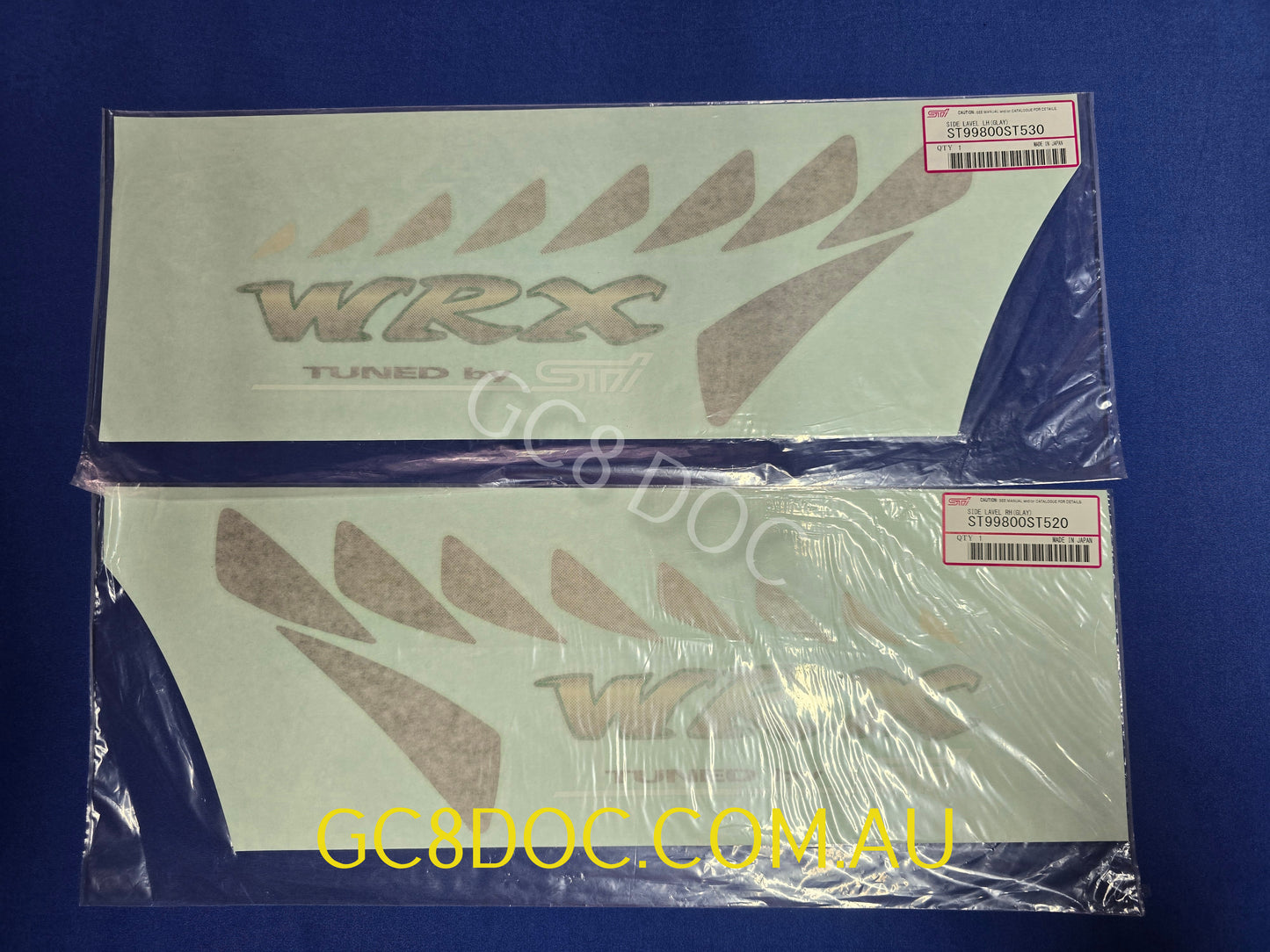 Genuine Subaru WRX GC8 "Type R" STI Coupe Side Stickers Set ST99800ST520 ST99800ST530