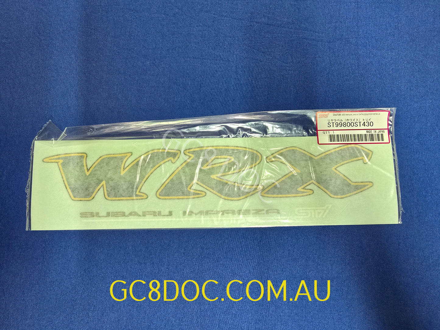 Genuine Subaru Impreza WRX STI GC8 Tailgate Sticker ST99800ST430