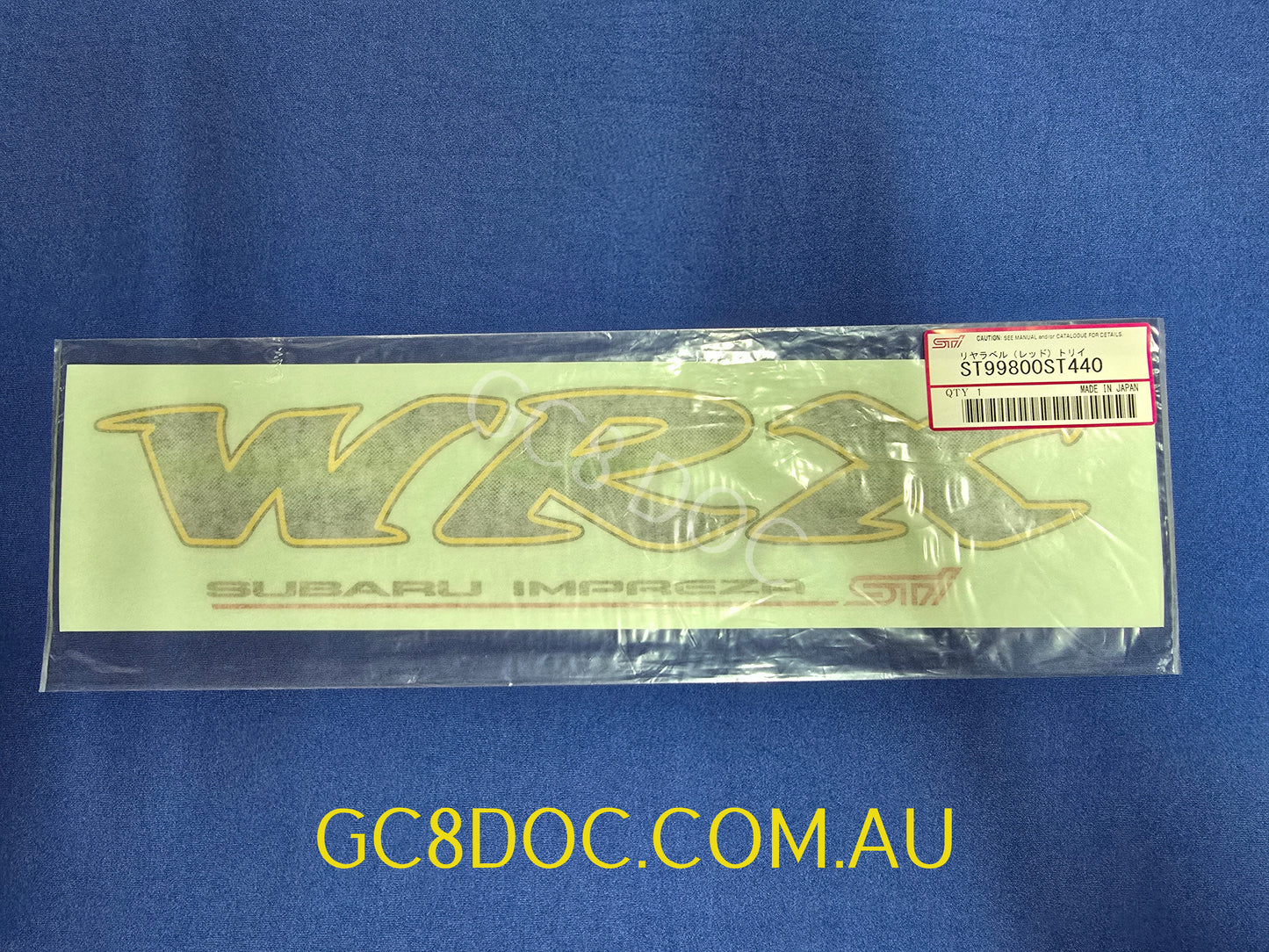 Genuine Subaru Impreza WRX STI GC8 Tailgate Sticker ST99800ST440