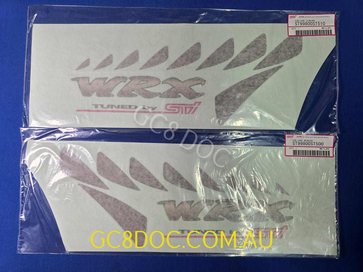 Genuine Subaru WRX GC8 "Type R" STI Coupe Side Stickers Set ST99800ST510 ST99800ST500