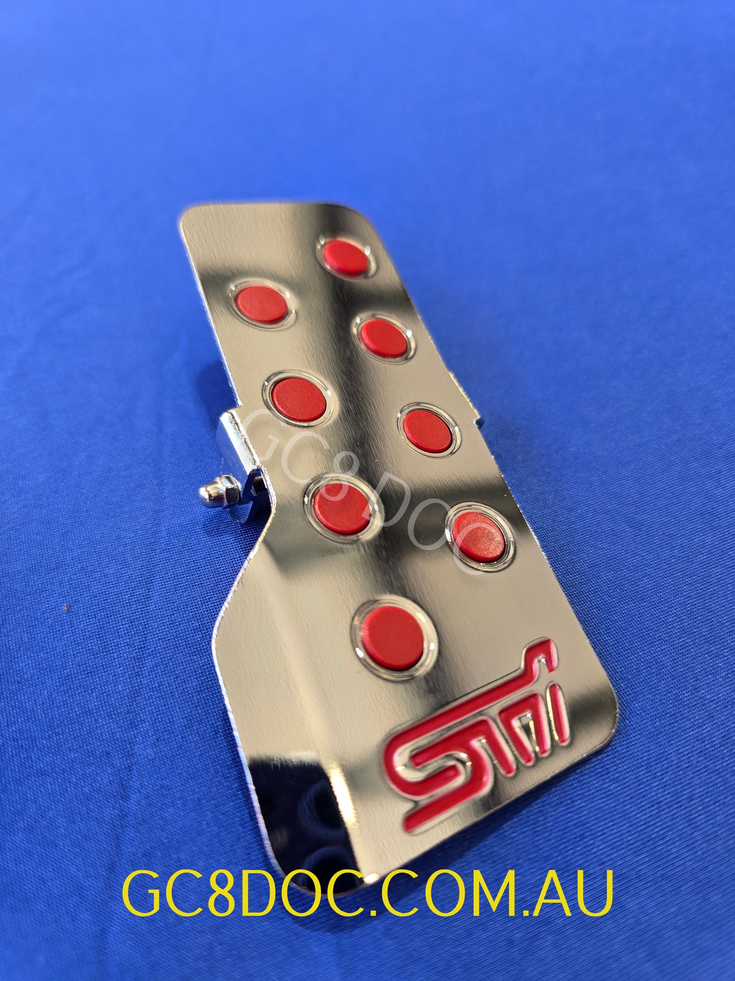 Replica STI Pedal Pad Covers Set MT Silver For Subaru Impreza GC8/GM8/GF8 OEM P/N ST3600055000