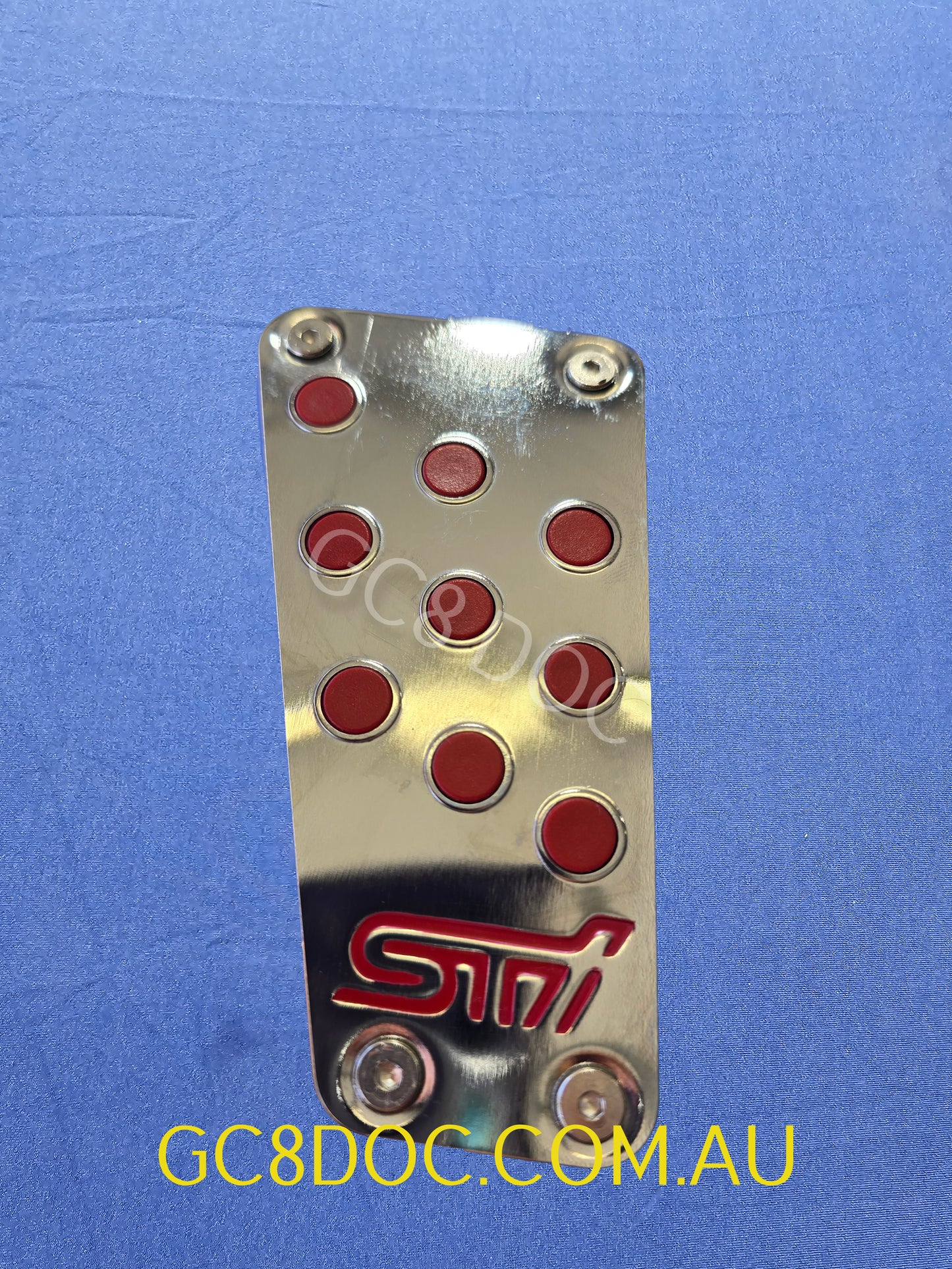 Replica STI Pedal Pad Covers Set MT Silver For Subaru Impreza GC8/GM8/GF8 OEM P/N ST3600055000