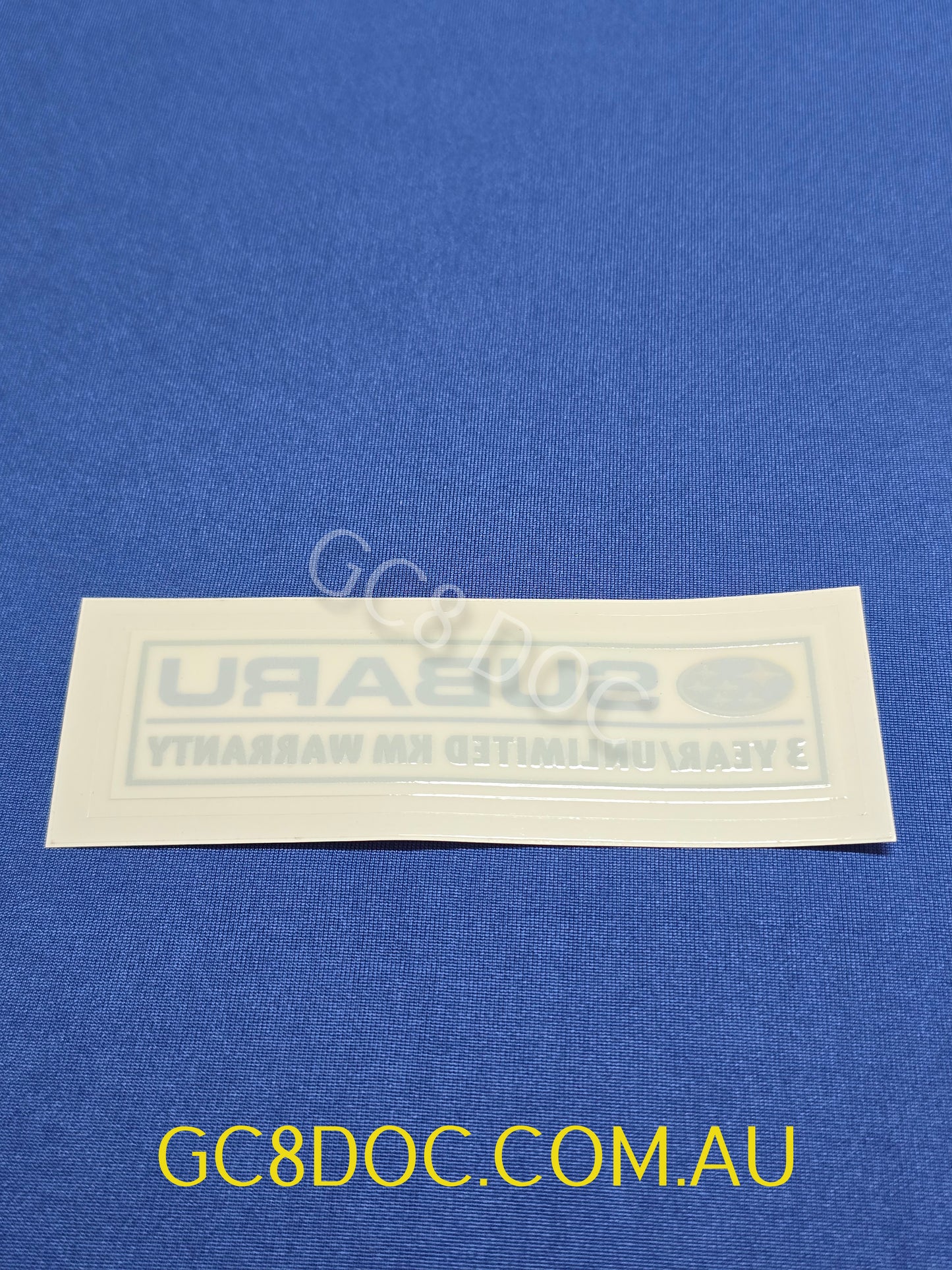 Replica Subaru Warranty Reverse Sticker