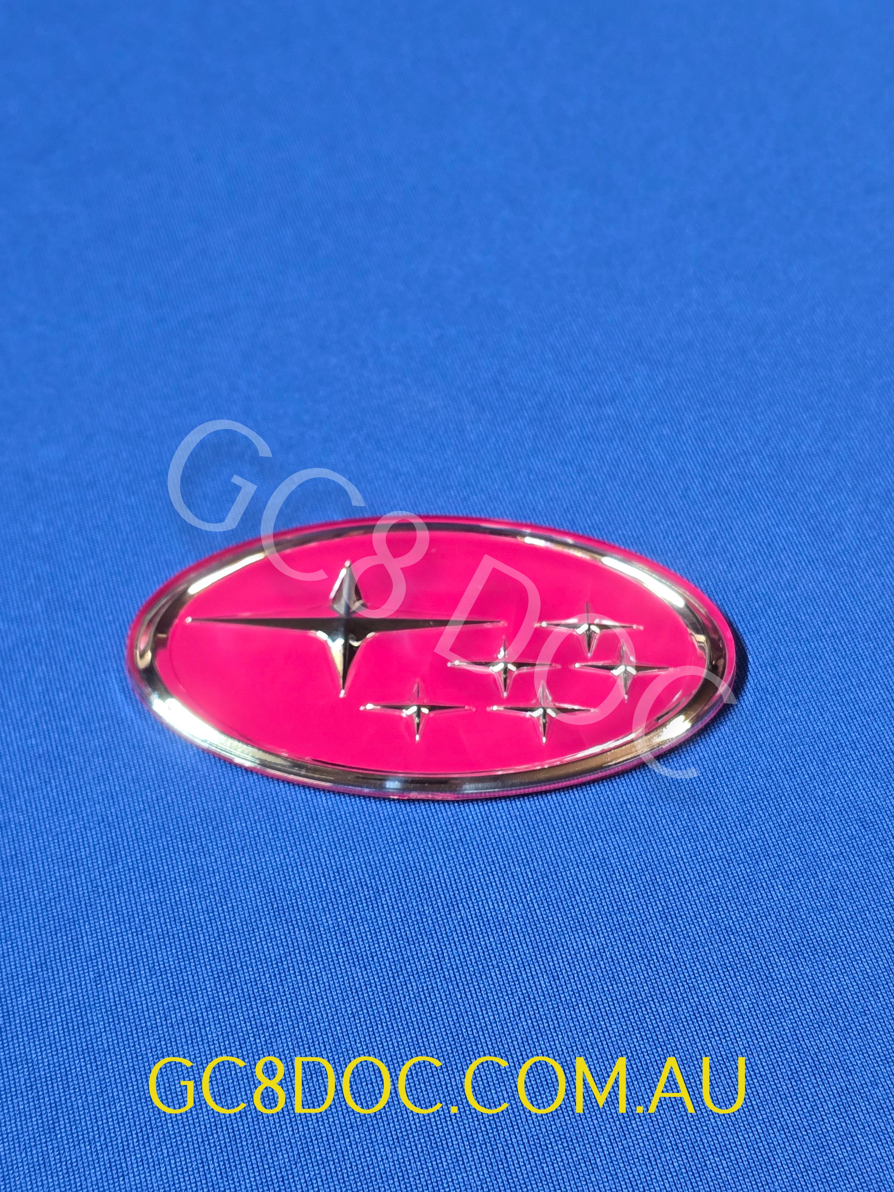 Replica STI Pink Stars Front Grille Badge for Impreza 92-00 OEM P/N STS045500090