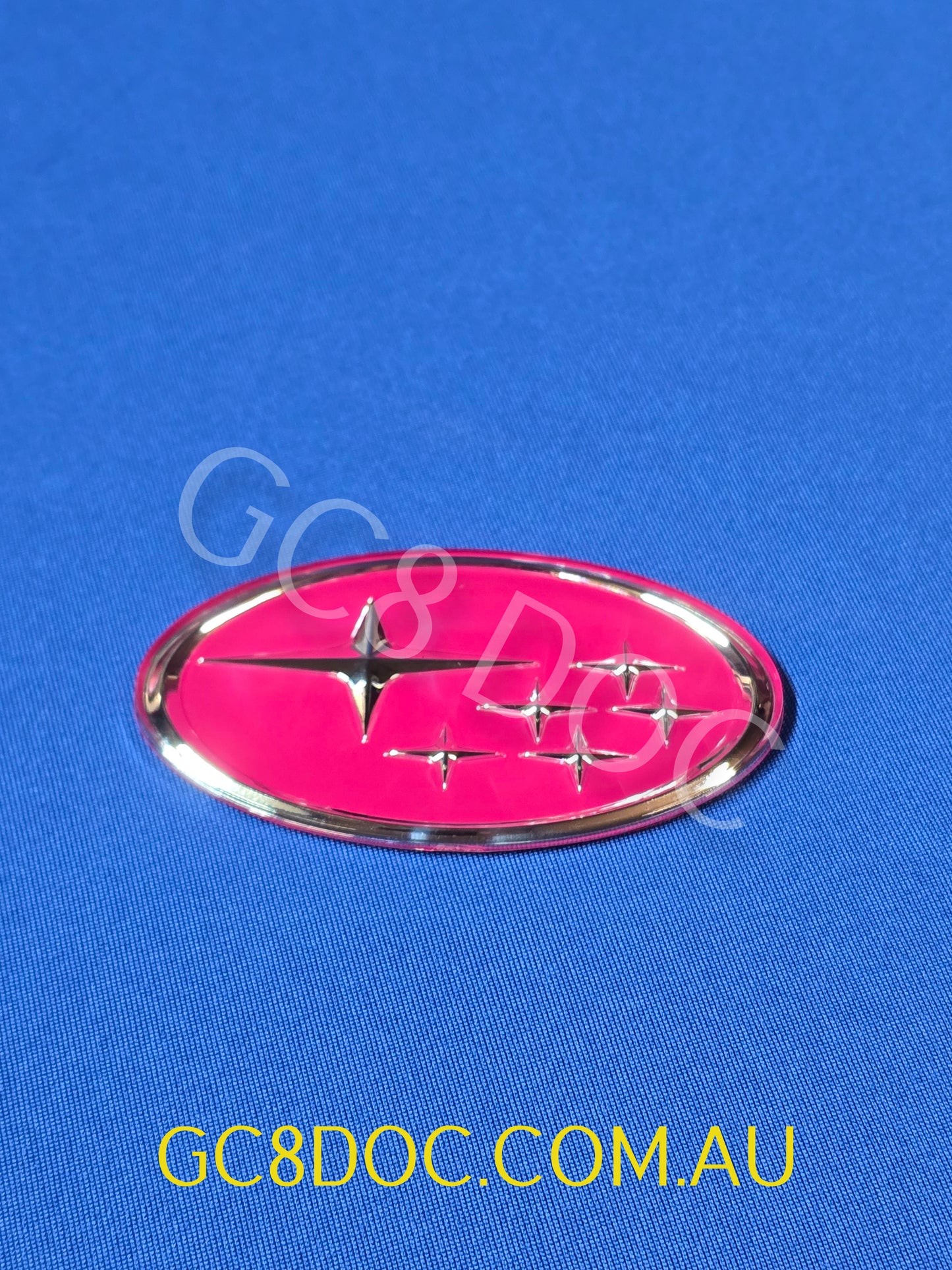 Replica STI Pink Stars Front Grille Badge for Impreza 92-00 OEM P/N STS045500090