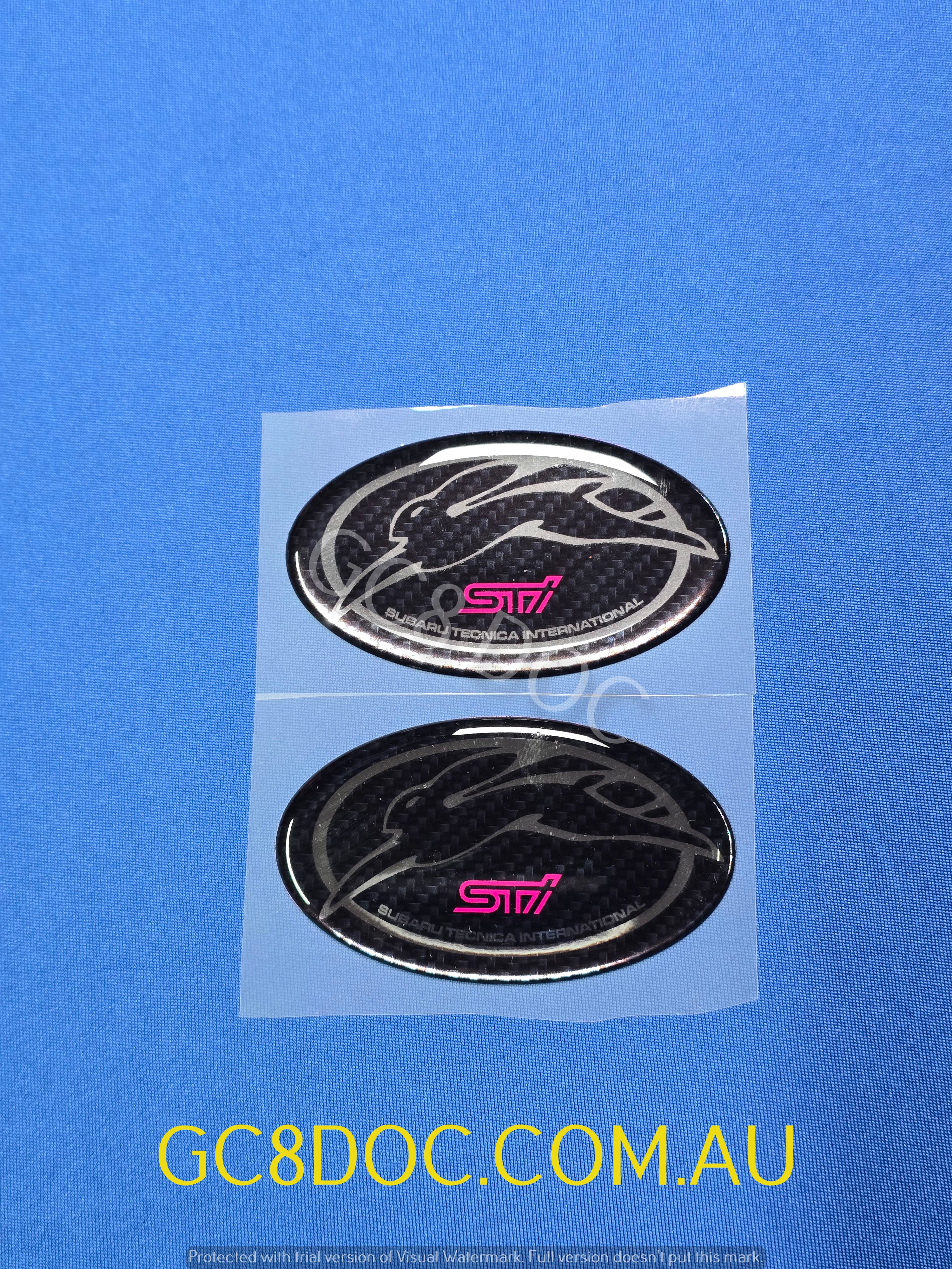 Subaru Rabbit/Hare STI Quarter Panel Domed Badges - Pair