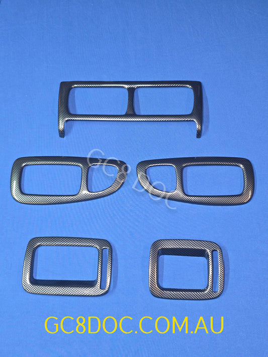 Subaru Impreza 98-00 LHD Carbon Fibre Overlays Kit (Hydrodipped)