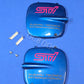 [USED] Subaru Impreza 98-00 Fiberglass Fog Light Covers OEM P/N 57744FA220DD / 57744FA230DD