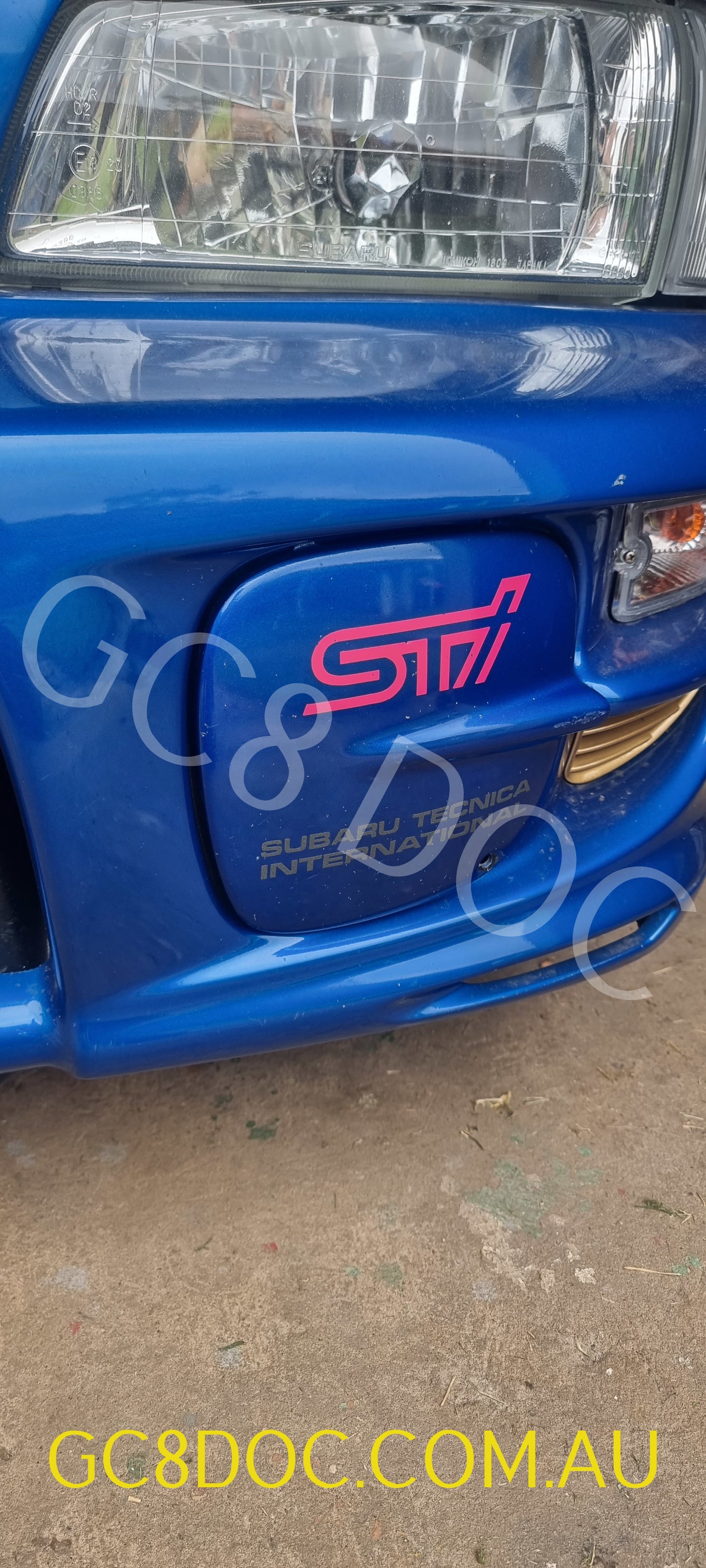 Subaru GC8/GF8 WRX STI 22B Fog Light Decals (pair)