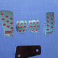 Replica STI Pedal Pad Covers Set MT Silver For Subaru Impreza GC8/GM8/GF8 OEM P/N ST3600055000 / ST3600055020 / ST3600055040