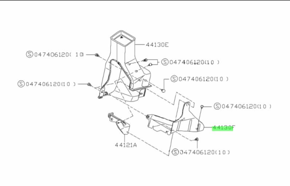 Subaru Impreza 92-00 GC8 GF8 GM8 Lower Turbo Heat Shield 44033AA030