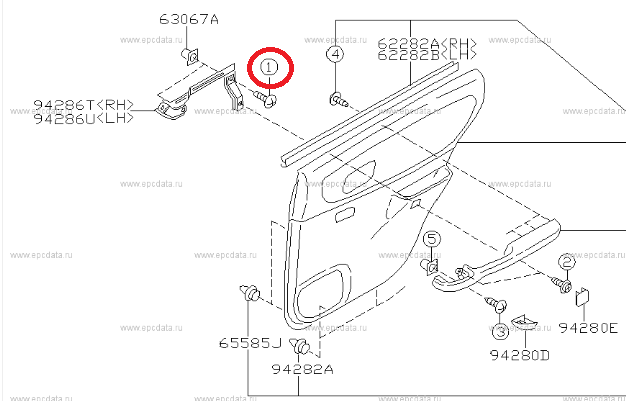 Subaru Impreza 92-00 GC8 GF8 GM8 Tapping Screw Door Card Trim 045106203