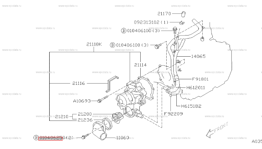 Subaru Impreza 92-21 GC8 GF8 GM8 GD Flange Bolt 010406250