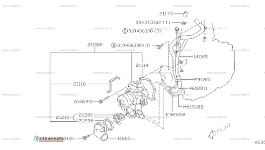 Subaru Impreza 92-21 GC8 GF8 GM8 GD Flange Bolt 010406250