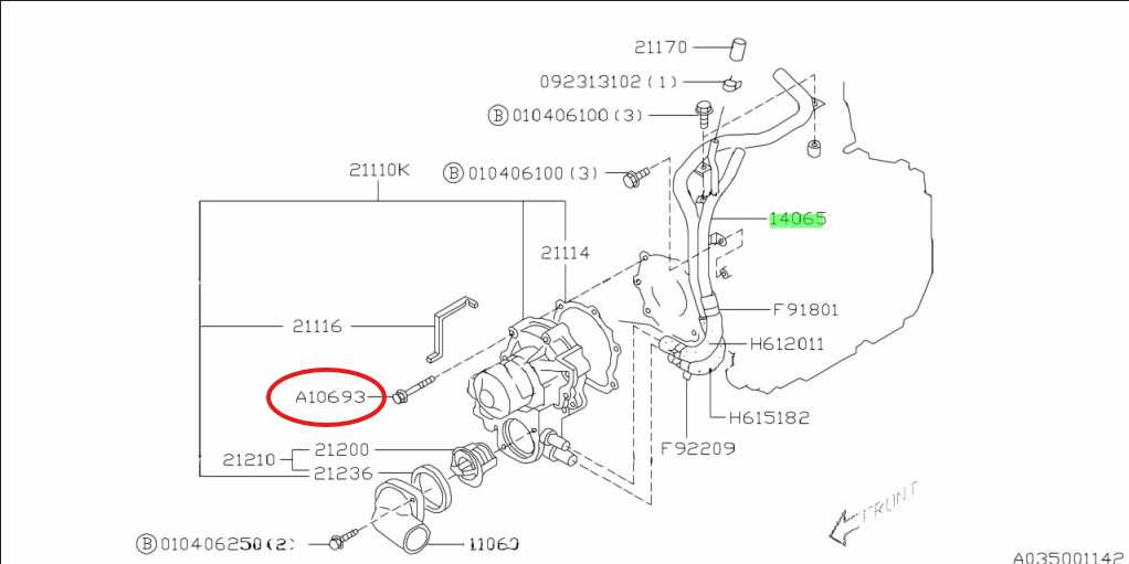 Subaru Bolt 800106930