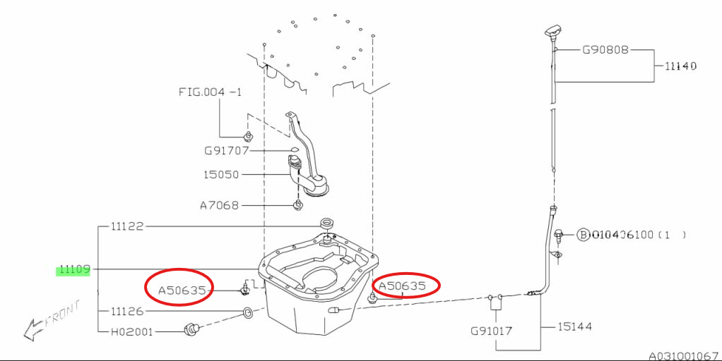 Subaru Bolt & Washer Assembly 800506350