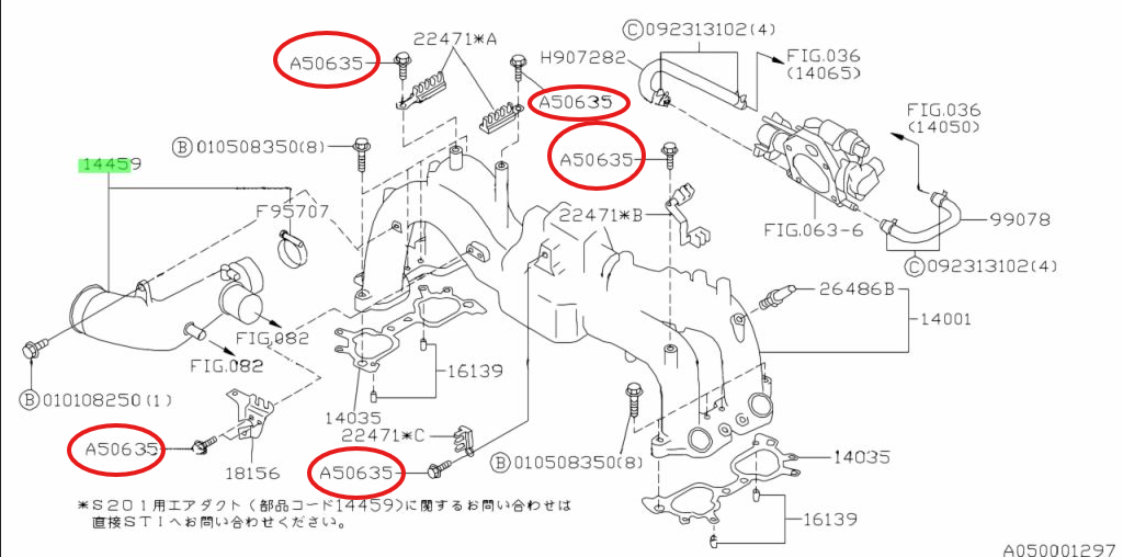 Subaru Bolt & Washer Assembly 800506350