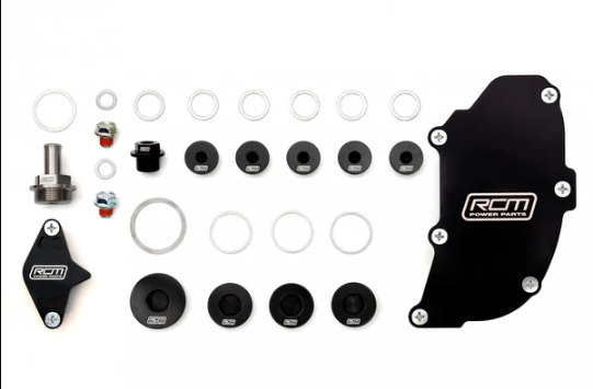 RCM 13 Piece Black Billet Block Blanking Kit