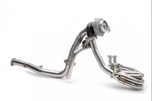 RCM Rotated Turbo Up & Downpipe Kit for V-Band GENII Garrett Turbochargers