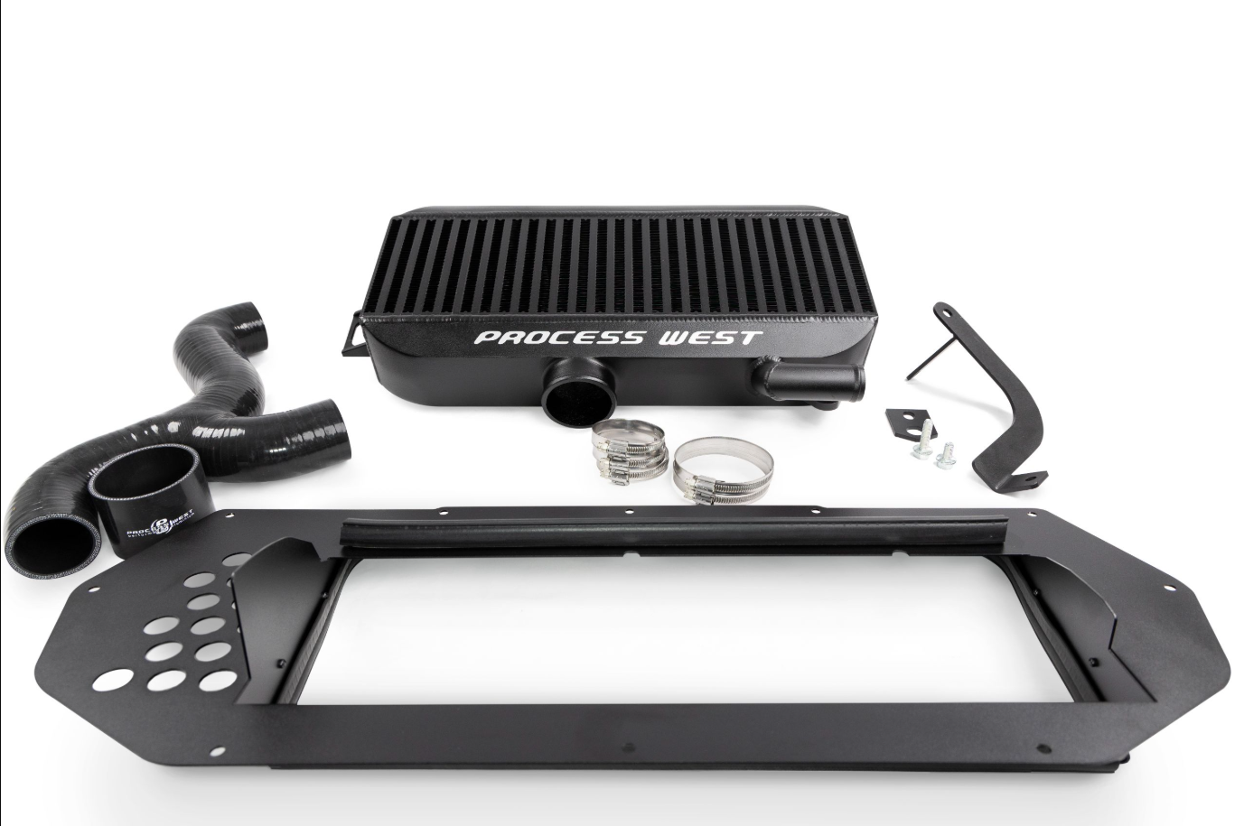Process West Top Mount Intercooler Kit Black For Subaru Impreza WRX STI 97-98