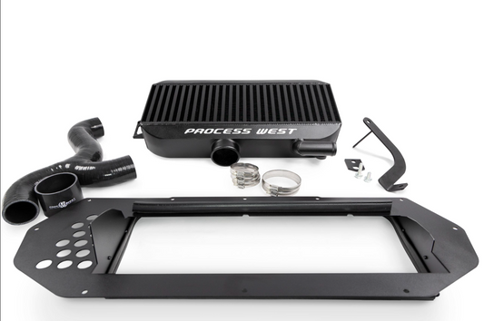 Process West Top Mount Intercooler Kit Black For Subaru Impreza WRX STI 97-98