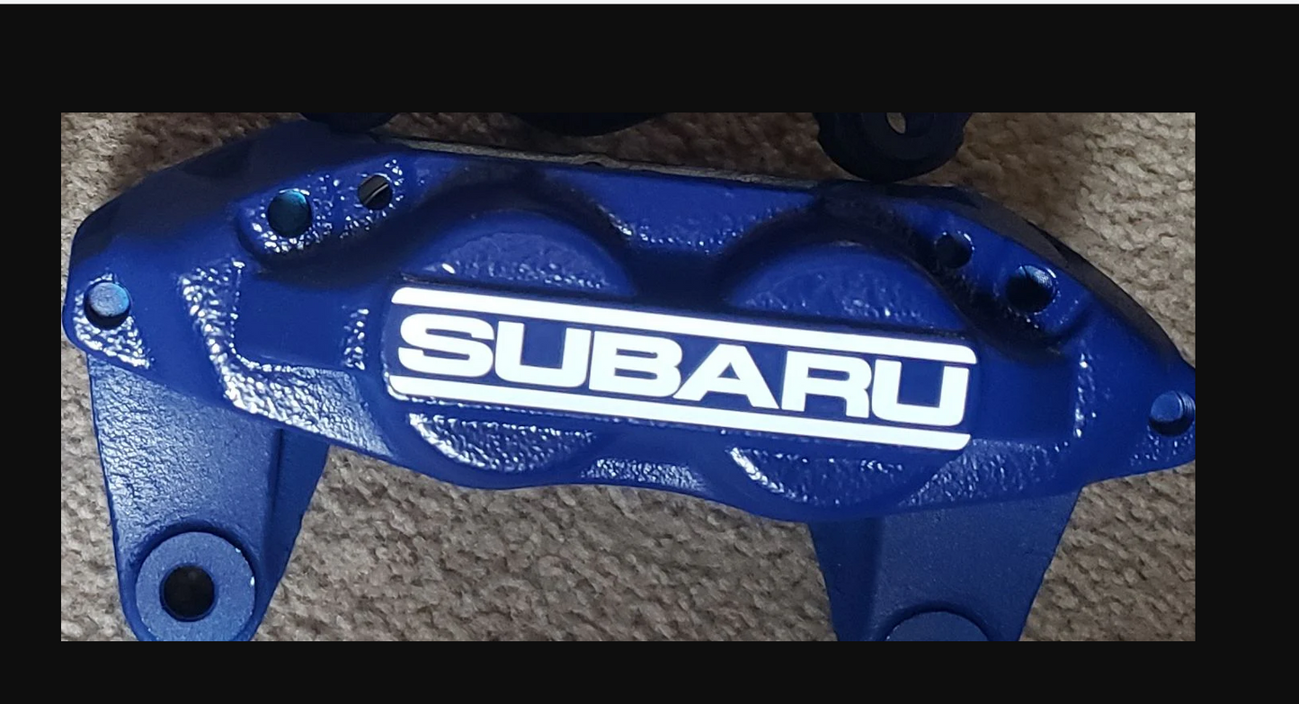 Subaru GC8/GF8 and GD 4-pot and 2-pot brake caliper decals