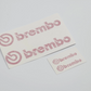 Subaru 4-pot Brembo and 2-pot Brembo brake caliper decals