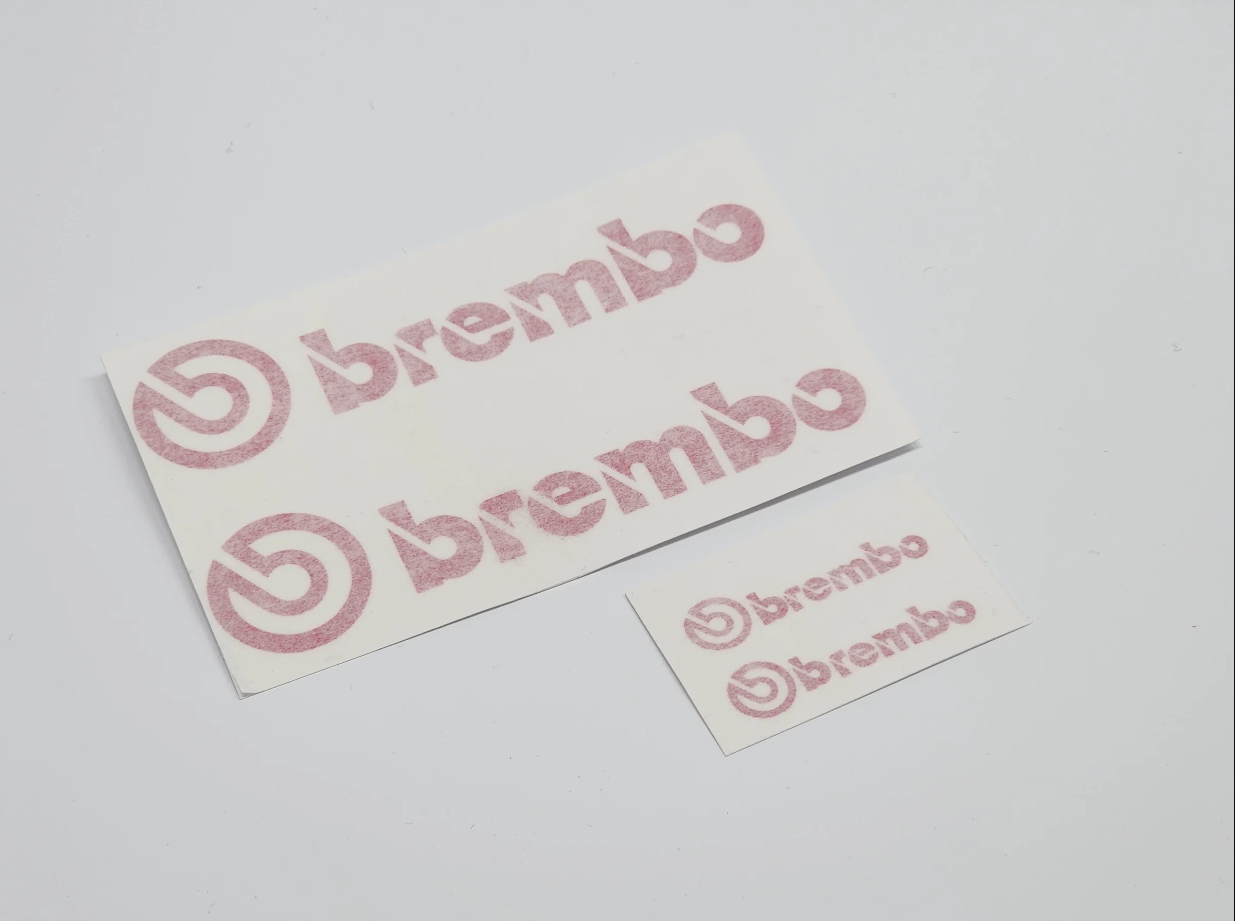 Subaru 4-pot Brembo and 2-pot Brembo brake caliper decals