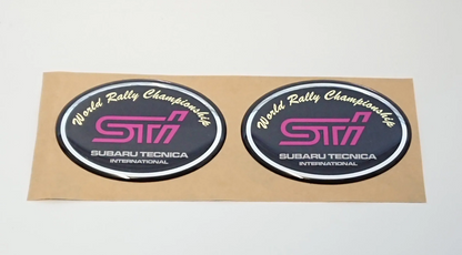 WRX Type R STI Replica OEM GC8 Type R Quarter Panel Domed Badges - 2x Styles - Pair OEM P/N ST9100055010