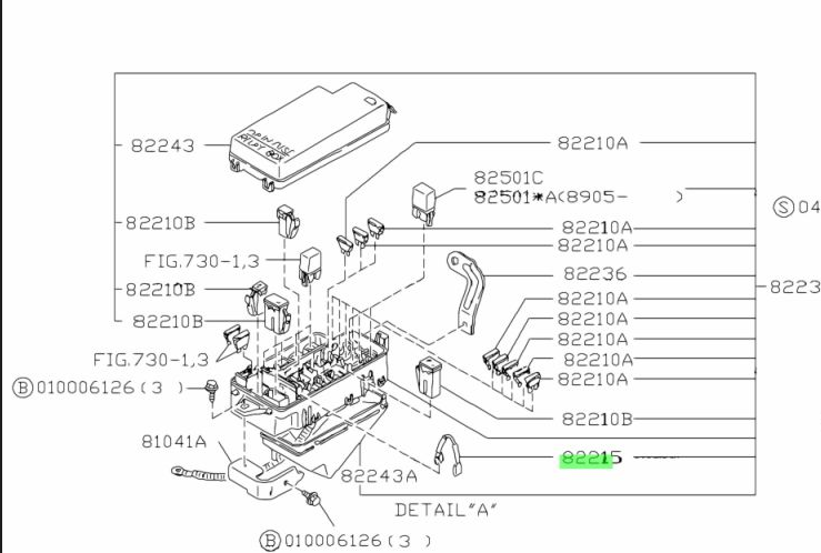 Subaru Impreza 92-97 GC8 GF8 GM8 Fusible Link 82301GA060