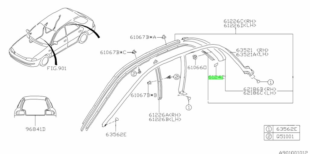 Subaru Impreza 92-00 GC8 GF8 Seal Retainer 62732FA000